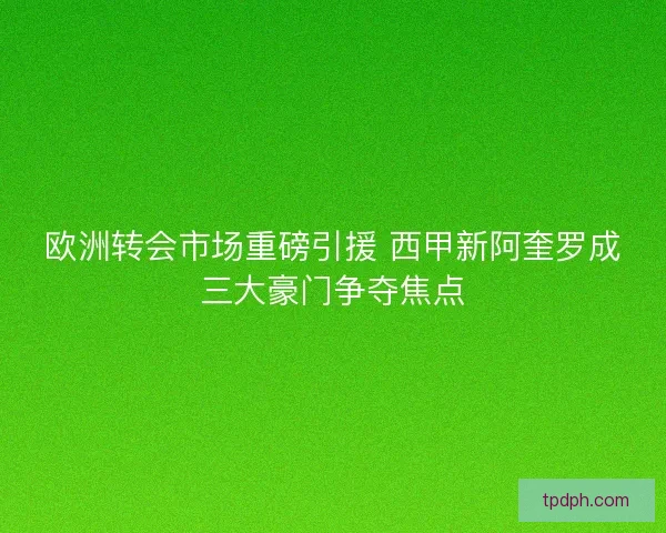 欧洲转会市场重磅引援 西甲新阿奎罗成三大豪门争夺焦点
